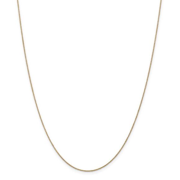 0.75mm, 14k Yellow Gold, Cable Chain Necklace, 16 Inch - Picture 3 of 8